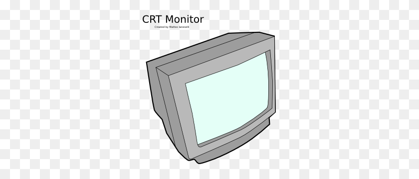 267x300 Crt Monitor Clip Art Free Vector - Heart Monitor Clipart