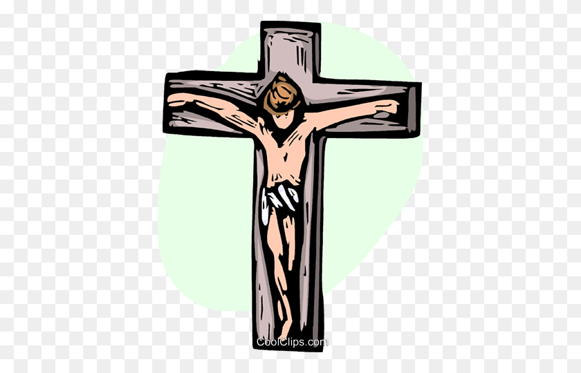 384x480 Crucifix Royalty Free Vector Clip Art Illustration - Crucifix Clipart