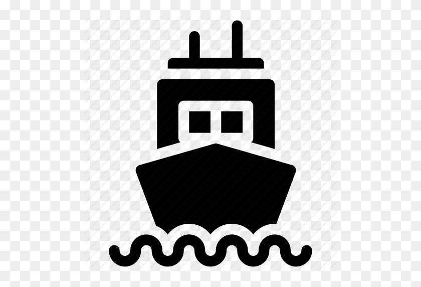 512x512 Круизный Клипарт Морской Корабль - Круизный Корабль Картинки Черно-Белое