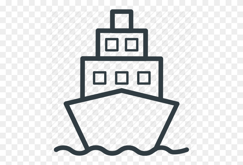 512x512 Crucero, Crucero, Hotel Flotante, Barco De Lujo, Océano - Imágenes Prediseñadas De Barco De Crucero En Blanco Y Negro