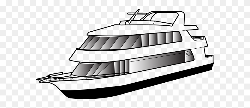 600x302 Круизный Корабль Клипарт Роскошная Яхта - Лодка Моана Клипарт