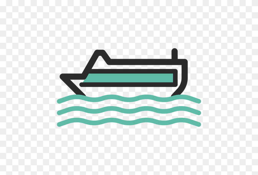 512x512 Cruise Ship Colored Stroke Icon - Cruise Ship PNG