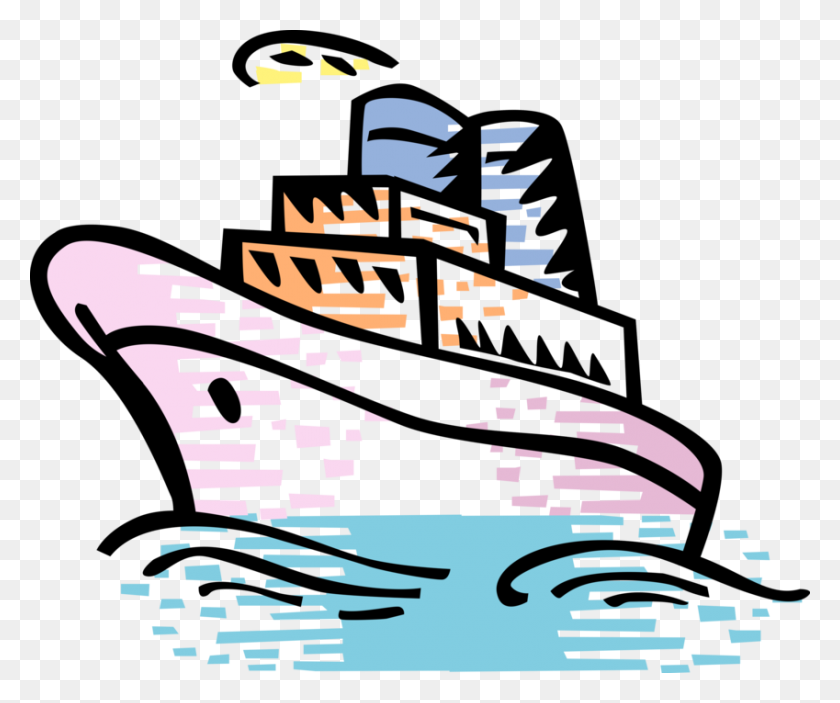 849x700 Cruise Ship Or Ocean Liner - Cruise Ship Clip Art