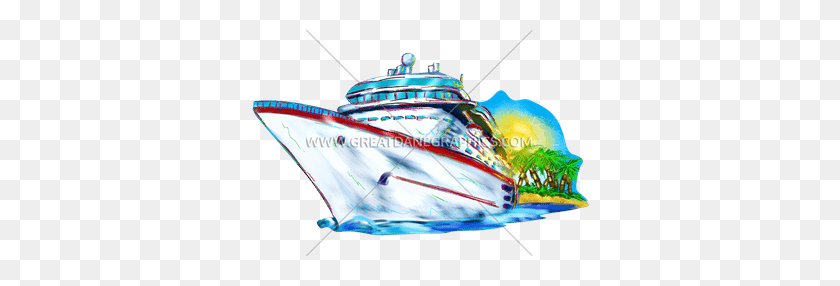 385x226 Cruise Ship Production Ready Artwork For T Shirt Printing - Cruise Boat Clipart