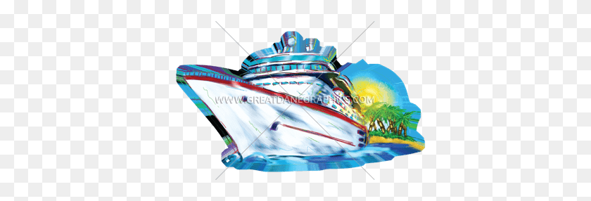 385x226 Obra De Arte Lista Para La Producción De Cruceros Para La Impresión De Camisetas - Crucero Png