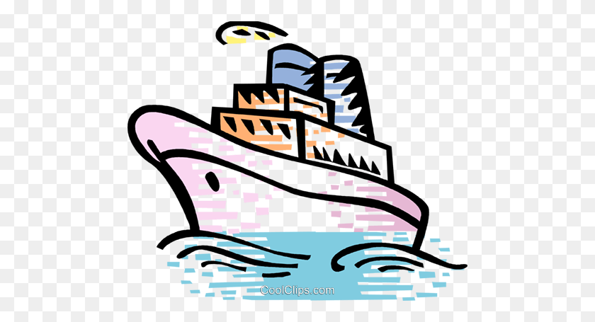 480x395 Cruise Ships And Ocean Liners Royalty Free Vector Clip Art - Ocean Clipart PNG