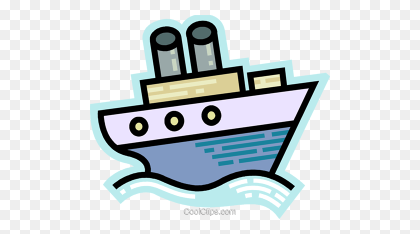 480x408 Cruise Ships And Ocean Liners Royalty Free Vector Clip Art - Cruise Boat Clipart