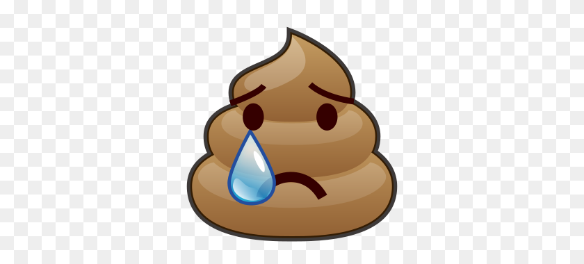 320x320 Cry - Poop Emoji PNG