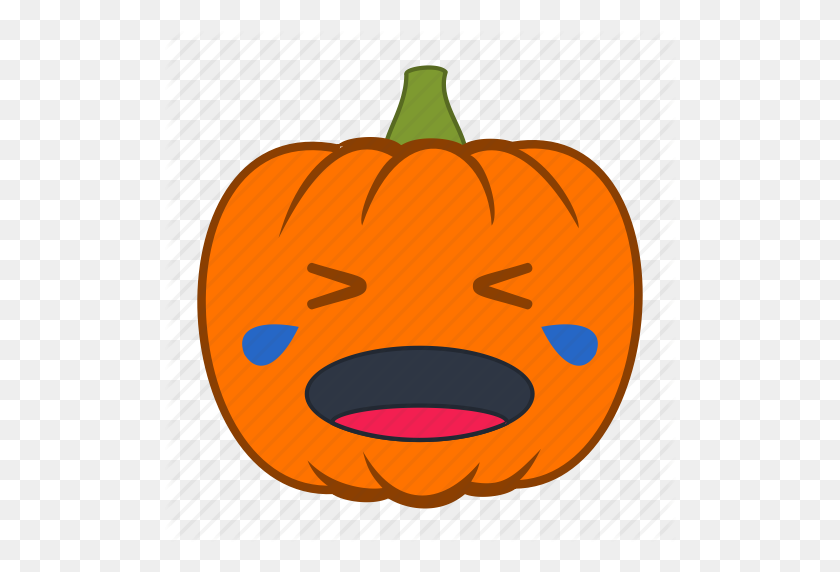 512x512 Cry, Crying, Emoji, Emotion, Halloween, Holiday, Pumpkn - Halloween Pumpkins PNG
