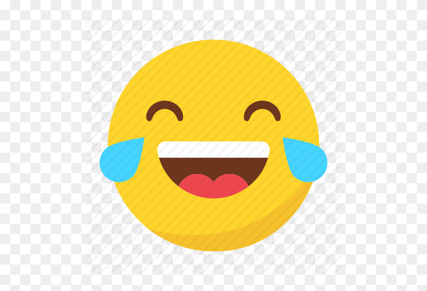 512x512 Cry, Emoji, Emoticon, Happy, Laugh, Smile Icon - Laugh Cry Emoji PNG
