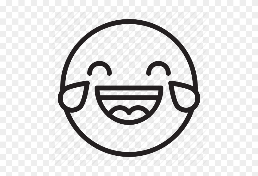 512x512 Cry, Emoji, Emoticon, Happy, Laugh, Smile, Tear Icon - Laughing Crying Emoji PNG