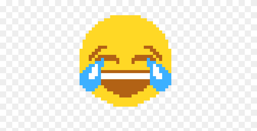 360x370 Cry Of Joy Emoji Pixel Art Maker - Joy Emoji PNG