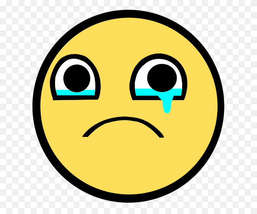 640x640 Crying Awesome Face Sad Awesome Face Epic Smiley Know Your Meme - Sad Face Clipart Transparent