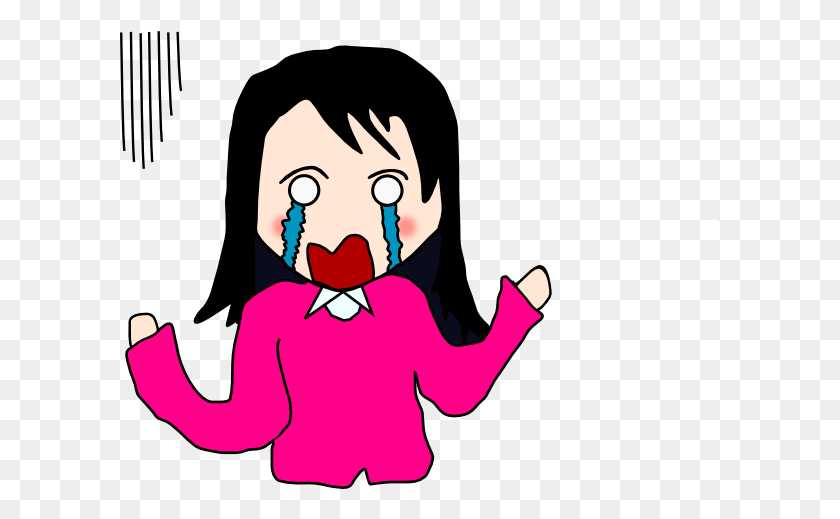 600x459 Crying Cartoon Woman Clip Art - Crying PNG