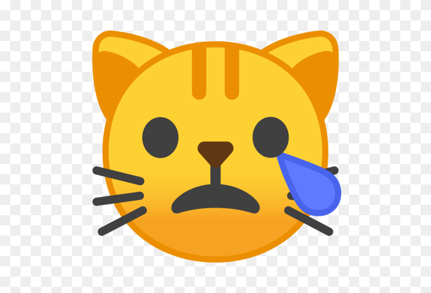 512x512 Crying Cat Face Emoji - Crying Emoji PNG
