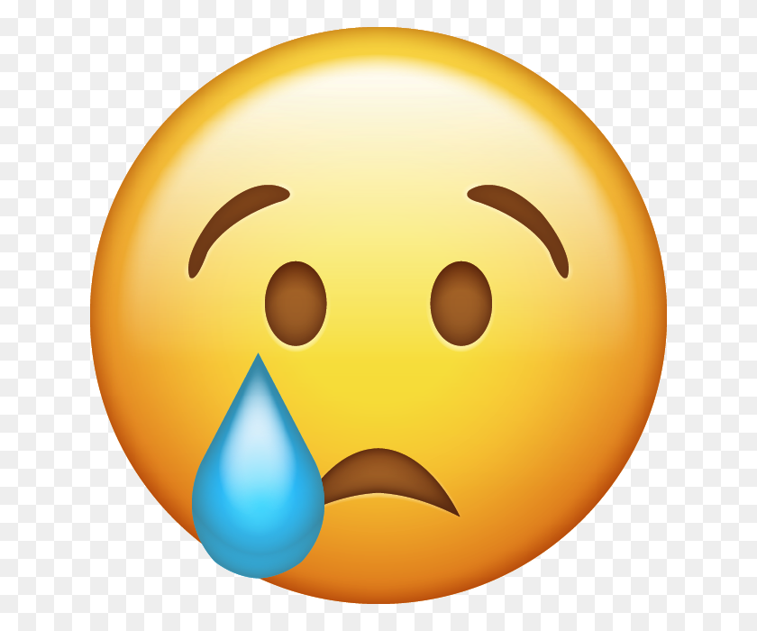 640x640 El Llanto De Emoji - Cara Triste Png