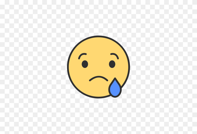 512x512 Crying, Emoji, Facebook, Sad Emoji Icon - Sad PNG