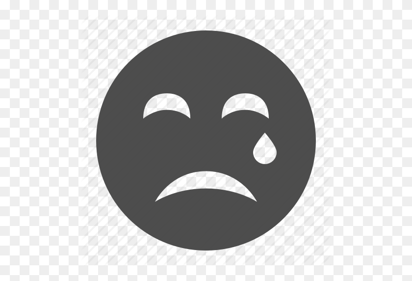512x512 Crying, Emoticon, Face, Sad, Smiley, Smiley Face, Tear Icon - Crying Face PNG