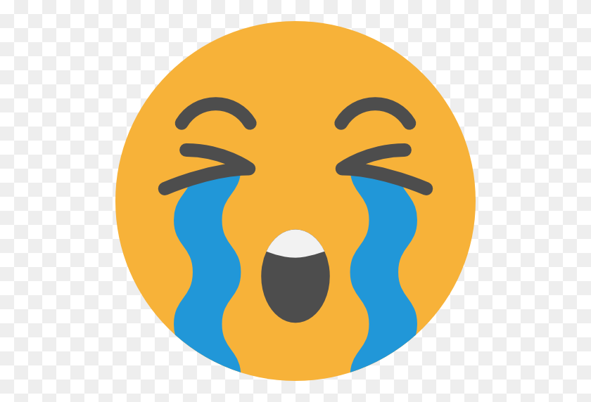 512x512 Crying, Emoticons, Emoji, Feelings, Smileys Icon - Cry Emoji PNG