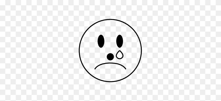 323x323 Crying Face Clipart Black And White - Happy Sad Face Clipart