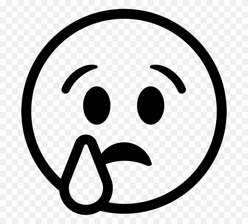 696x700 Плачущее Лицо Emoji Резиновый Штамп Emoji Штампы Stamptopia - Лицо Emoji Png