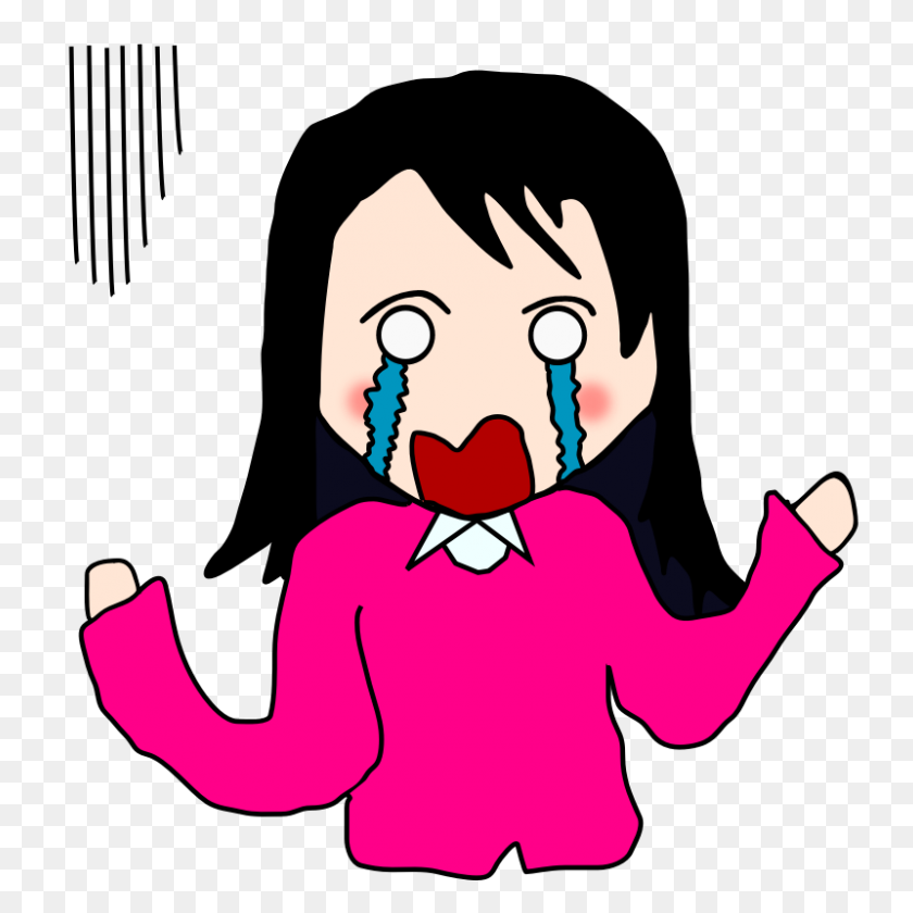 800x800 Crying Girl Clipart - Woman Yelling Clipart