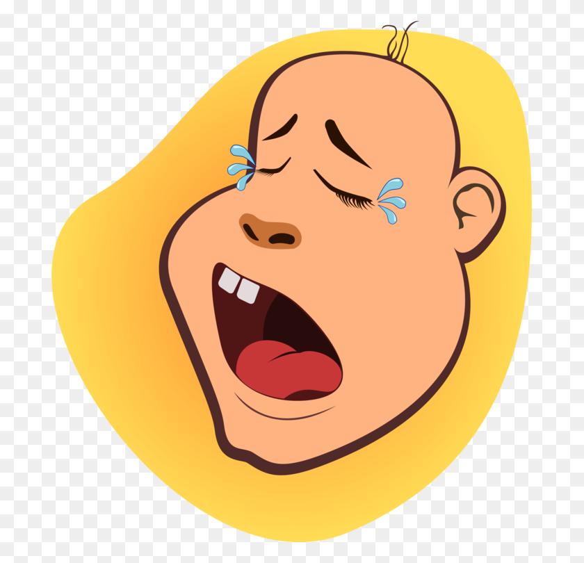 691x750 Crying Smiley Computer Icons Laughter Cartoon - Baby Crying PNG
