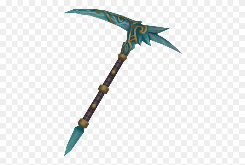 408x505 Crystal Pickaxe - Pickaxe PNG
