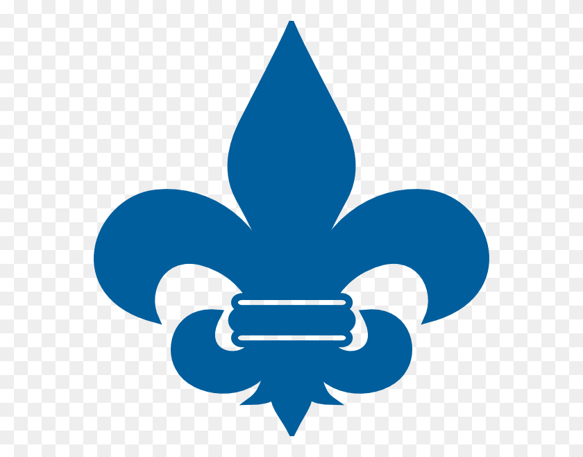 570x598 Cub Scout Blue Fleur De Lis Clip Art - Scout Clipart