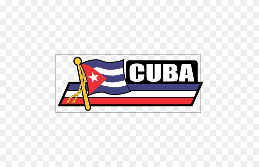 480x480 Cuba Flag Car Sidekick Decal Flags N Gadgets - Cuban Flag PNG
