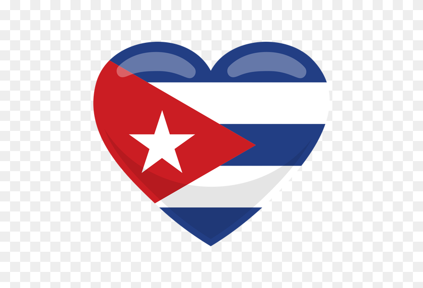 512x512 Флаг Кубы Сердце - Флаг Кубы Png