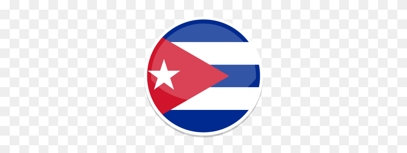 256x256 Cuba Icono Myiconfinder - Bandera Cubana Png