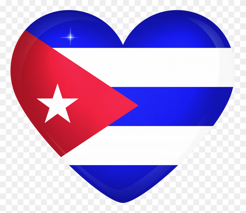 6000x5138 Cuba Large Heart - Cuba PNG