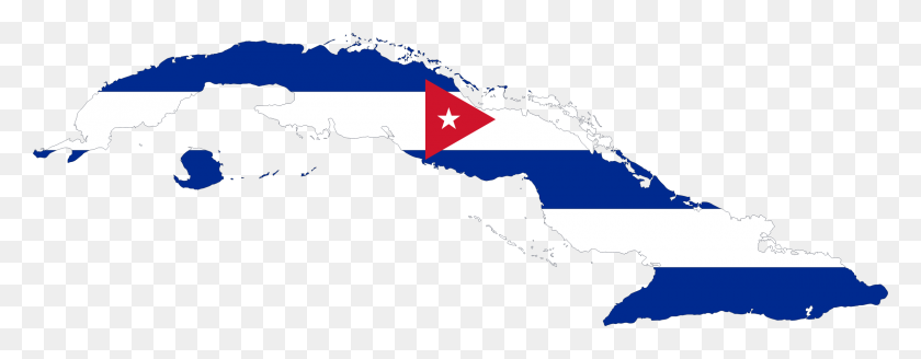 2288x788 Cuba Map Flag Icons Png - Cuba Flag PNG