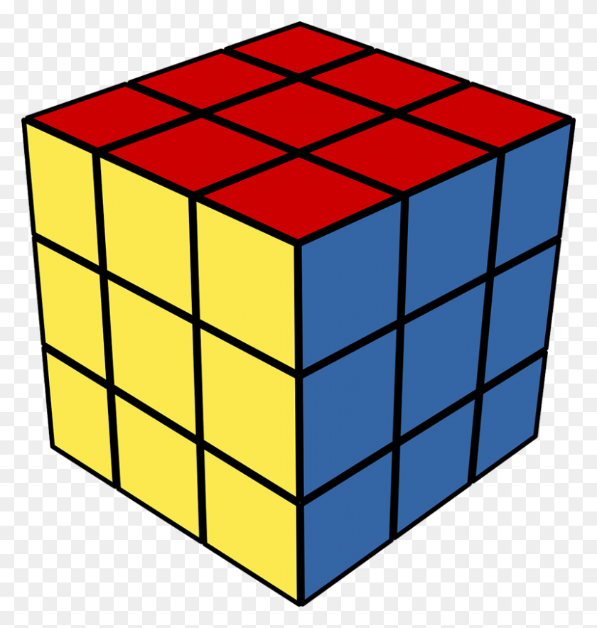 800x846 Cube Clipart Rubik's Cube - Base Diez Imágenes Prediseñadas