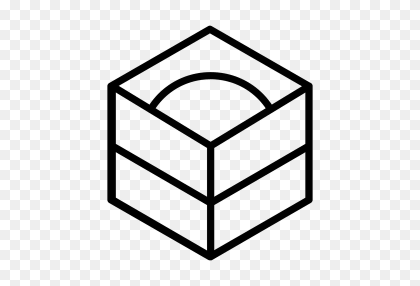 512x512 Cubo Logotipo Geométrico Poligonal - Cubo Png
