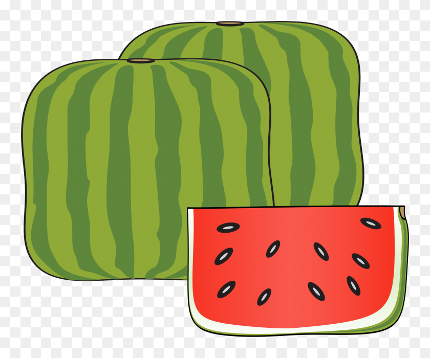 2400x1970 Cubical Watermelon Icons Png - Watermelon PNG