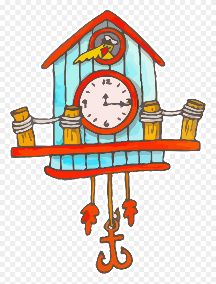 3247x4360 Cuckoo Cartoon Clock Clip Art Clipart Png - Cuckoo Clock Clipart
