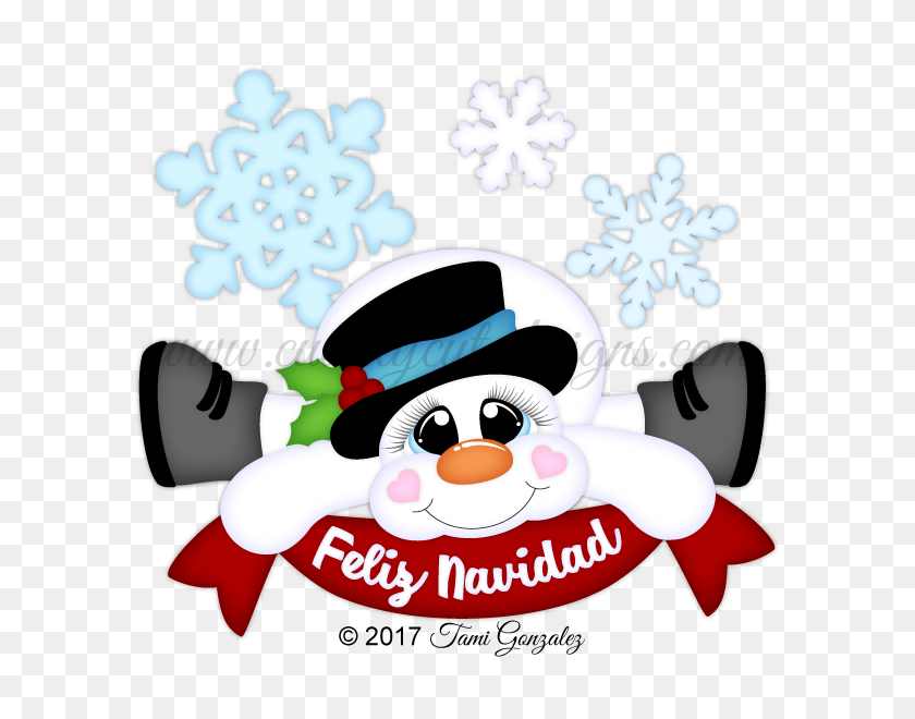 600x600 Симпатичные Милые Дизайны Ноябрь - Feliz Navidad Clipart