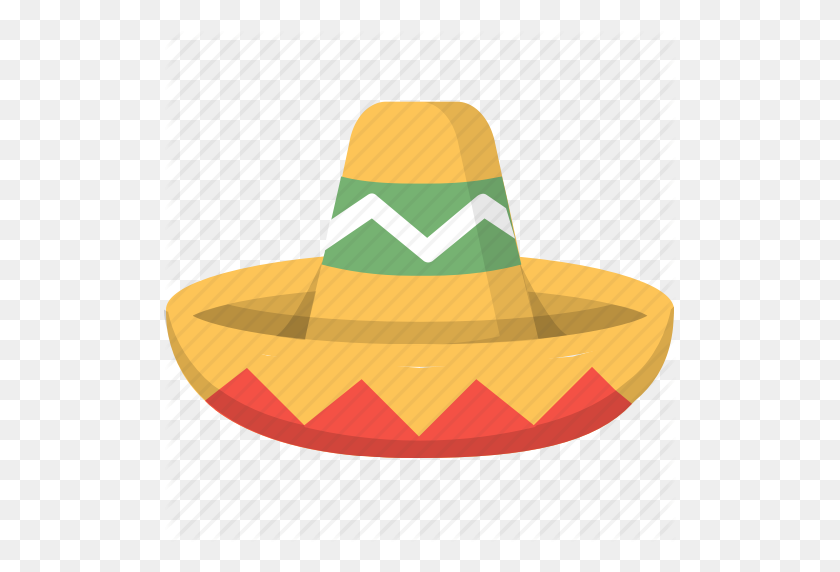 512x512 Culture, Fiesta, Hat, Hispanic, Mexican, Mex Sombrero Icon - Mexican Fiesta PNG