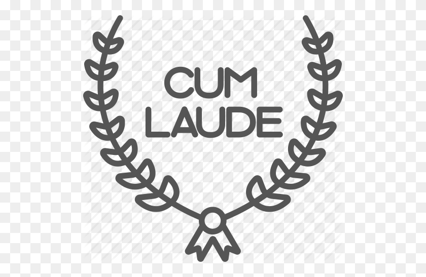 512x487 Cum, Diploma, Graduate, Laude, Laurel, Study, Wreath Icon - Cum Png
