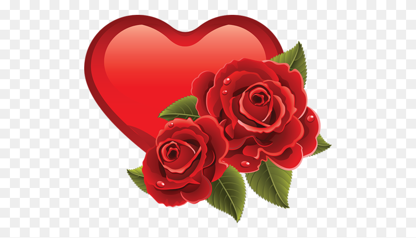 500x421 Cuori Sweet Memories, Красные Розы И Клипарт - Красные Сердца Png