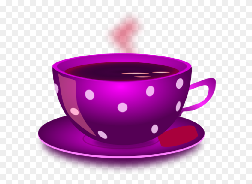 600x553 Чашка Клипарт Фиолетовый Чай - Чашка Мороженого Клипарт