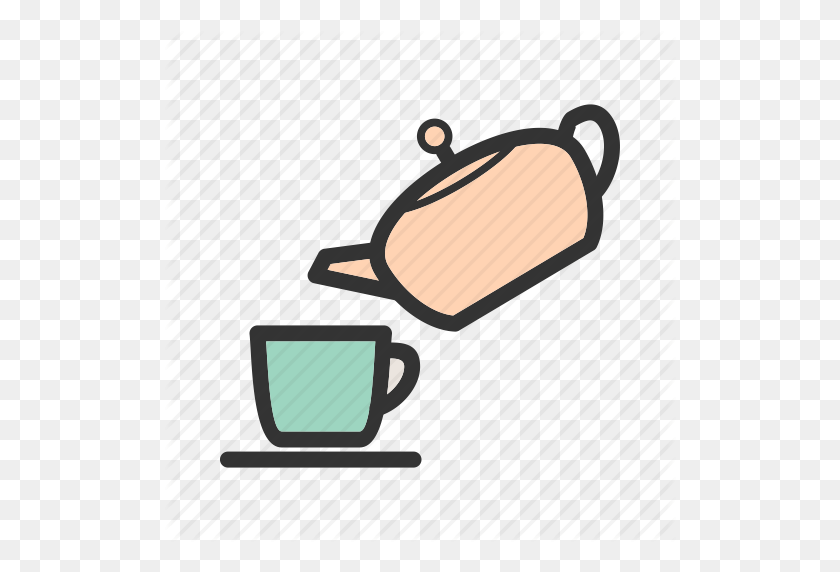 512x512 Cup, Drink, Healthy, Hot, Pot, Pouring, Tea Icon - Pouring Tea Clipart