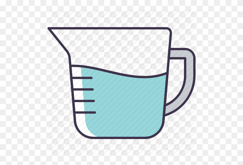 512x512 Cup, Glass, Measuring, Utensil, Water Icon - Cup Of Water Clipart