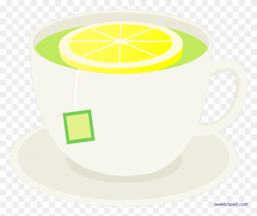 4173x3462 Cup Of Green Tea With Lemon Clip Art - To Go Coffee Cup Clipart