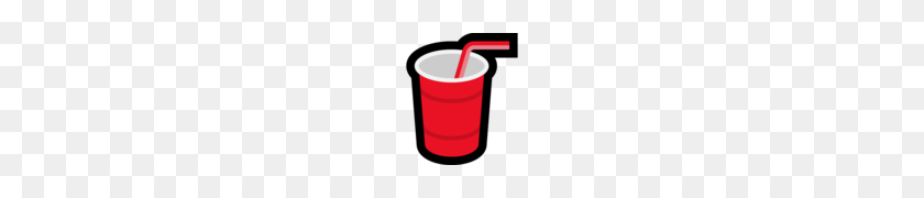 120x120 Cup With Straw Emoji - Red Solo Cup PNG