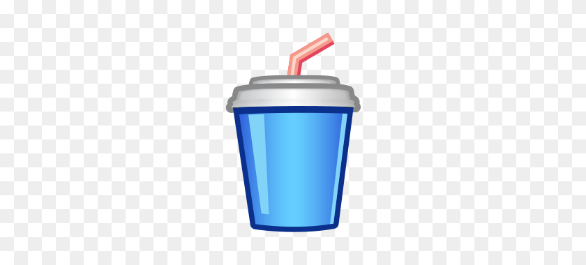 320x320 Cup With Straw Emojidex - Soda Cup PNG