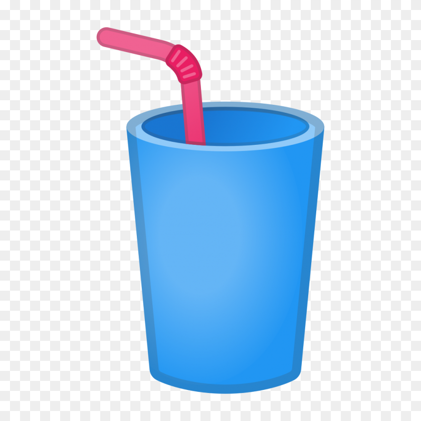 1024x1024 Taza Con Paja Icono Noto Emoji Alimentos Bebidas Iconset Google - Paja Png