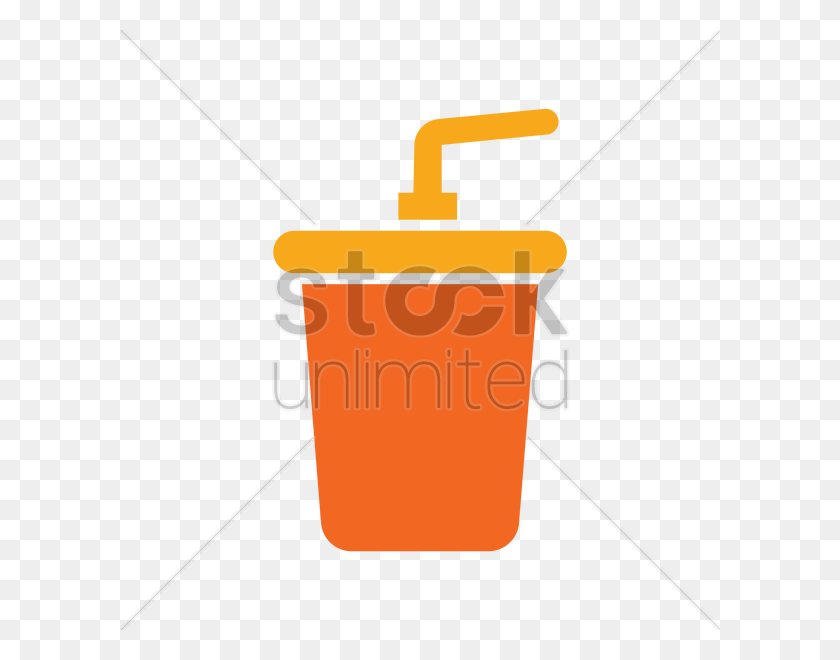 600x600 Cup With Straw Icon Vector Image - Cup With Straw Clipart
